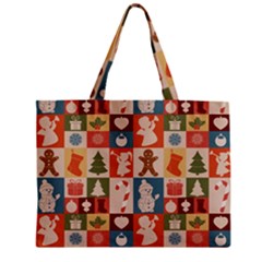 Cute Christmas Seamless Pattern Vector  - Zipper Mini Tote Bag by Ket1n9