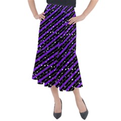 Christmas Paper Star Texture Midi Mermaid Skirt by Ket1n9