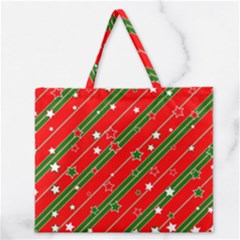 Christmas Paper Star Texture Zipper Large Tote Bag by Ket1n9