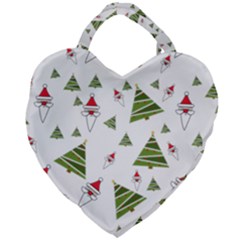 Christmas-santa-claus-decoration Giant Heart Shaped Tote by Ket1n9