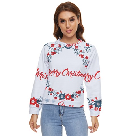 Merry-christmas-christmas-greeting Women s Long Sleeve Raglan T-shirt by Ket1n9