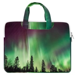 Aurora-borealis-northern-lights Macbook Pro 13  Double Pocket Laptop Bag by Ket1n9