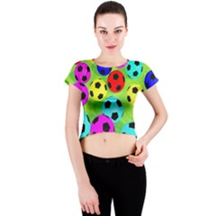 Balls Colors Crew Neck Crop Top by Ket1n9