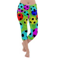 Balls Colors Lightweight Velour Capri Yoga Leggings by Ket1n9