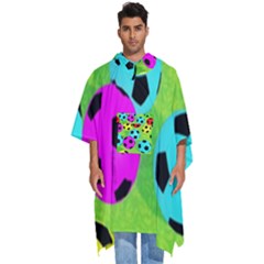 Balls Colors Men s Hooded Rain Ponchos by Ket1n9