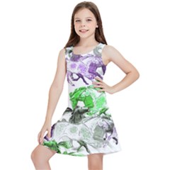 Horse-horses-animal-world-green Kids  Lightweight Sleeveless Dress by Ket1n9