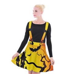 Halloween Night Terrors Suspender Skater Skirt by Ket1n9