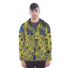 Technology Circuit Board Men s Hooded Windbreaker by Ket1n9