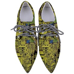 Technology Circuit Board Pointed Oxford Shoes by Ket1n9