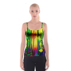 Abstract-vibrant-colour-botany Spaghetti Strap Top by Ket1n9