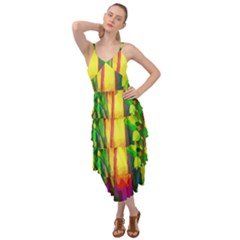 Abstract-vibrant-colour-botany Layered Bottom Dress by Ket1n9