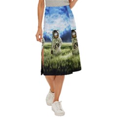 Astronaut Midi Panel Skirt by Ket1n9