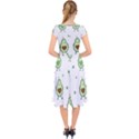 Cute-seamless-pattern-with-avocado-lovers Cap Sleeve Front Wrap Midi Dress View2