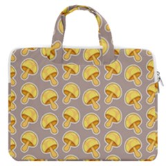 Yellow-mushroom-pattern Macbook Pro 13  Double Pocket Laptop Bag by Ket1n9