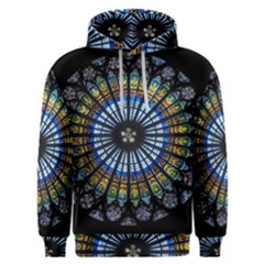 Stained Glass Rose Window In France s Strasbourg Cathedral Men s Overhead Hoodie by Ket1n9