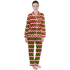 Christmas-paper-scrapbooking-pattern- Women s Long Sleeve Satin Pajamas Set	 by Grandong