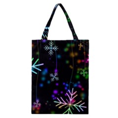 Snowflakes Snow Winter Christmas Classic Tote Bag by Grandong