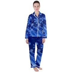 Christmas-card-greeting-card-star Women s Long Sleeve Satin Pajamas Set	 by Grandong