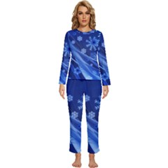 Christmas-card-greeting-card-star Womens  Long Sleeve Lightweight Pajamas Set by Grandong