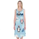 Christmas-seamless-pattern-with-penguin Midi Sleeveless Dress View1