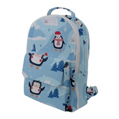 Christmas-seamless-pattern-with-penguin Flap Pocket Backpack (large) by Grandong