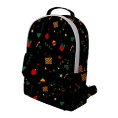 Christmas Paper Stars Pattern Texture Background Colorful Colors Seamless Copy Flap Pocket Backpack (large) by Grandong