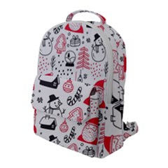 Christmas-themed-seamless-pattern Flap Pocket Backpack (large) by Grandong