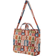 Cute Christmas Seamless Pattern Vector  - Square Shoulder Tote Bag by Grandong