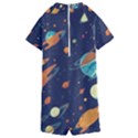 Space Galaxy Planet Universe Stars Night Fantasy Kids  Boyleg Half Suit Swimwear View2