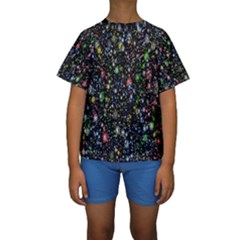 Illustration Universe Star Planet Kids  Short Sleeve Swimwear by Grandong