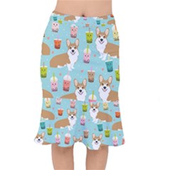 Welsh Corgi Boba Tea Bubble Cute Kawaii Dog Breed Short Mermaid Skirt by Grandong