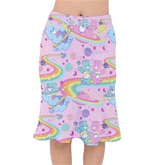 Bears Kawaii Pattern Short Mermaid Skirt by Grandong