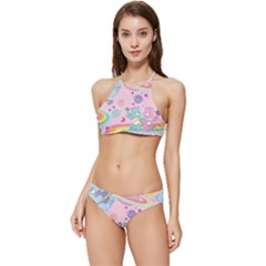 Bears Kawaii Pattern Banded Triangle Bikini Set by Grandong