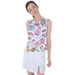 Set-kawaii-doodles -- Women s Sleeveless Sports Top by Grandong