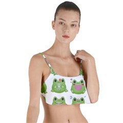 Kawaii-frog-rainy-season-japanese Layered Top Bikini Top  by Grandong