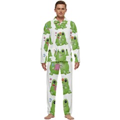 Kawaii-frog-rainy-season-japanese Men s Long Sleeve Velvet Pocket Pajamas Set by Grandong