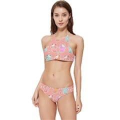 Cute Kawaii Kittens Seamless Pattern Banded Triangle Bikini Set by Grandong