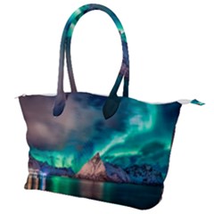 Amazing Aurora Borealis Colors Canvas Shoulder Bag by Grandong