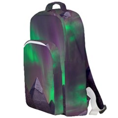 Aurora Northern Lights Phenomenon Atmosphere Sky Double Compartment Backpack by Grandong