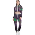 Aurora Northern Lights Celestial Magical Astronomy Cropped Zip Up Lounge Set View1