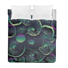 Psychedelic Mushrooms Background Duvet Cover Double Side (full/ Double Size) by Ravend