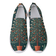 Tree Christmas Women s Slip On Sneakers by Vaneshop