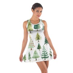 Christmas Xmas Trees Cotton Racerback Dress by Vaneshop