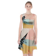 Leaves Pattern Design Colorful Decorative Texture Racerback Midi Dress by Vaneshop