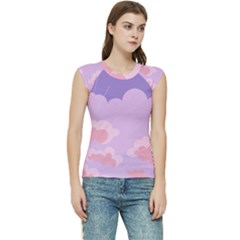 Sky Nature Sunset Clouds Space Fantasy Sunrise Women s Raglan Cap Sleeve T-shirt by Vaneshop