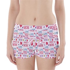 Love Mom Happy Mothers Day I Love Mom Graphic Boyleg Bikini Wrap Bottoms by Vaneshop