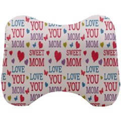 Love Mom Happy Mothers Day I Love Mom Graphic Head Support Cushion by Vaneshop