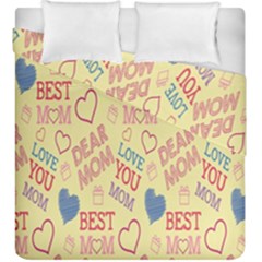 Love Mom Happy Mothers Day I Love Mom Graphic Pattern Duvet Cover Double Side (king Size) by Vaneshop