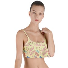 Love Mom Happy Mothers Day I Love Mom Graphic Pattern Layered Top Bikini Top  by Vaneshop