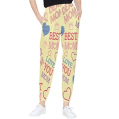 Love Mom Happy Mothers Day I Love Mom Graphic Pattern Women s Tapered Pants by Vaneshop